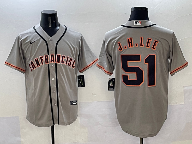Men's San Francisco Giants Jung Hoo Lee #51 Gray Jersey